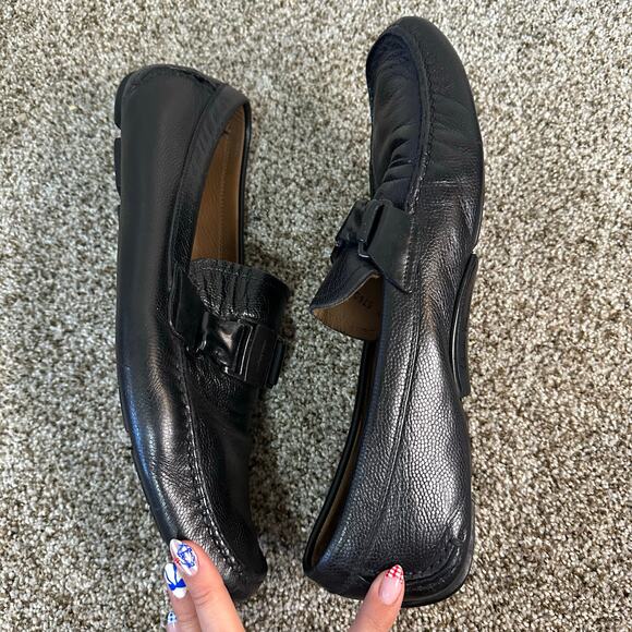 SALVATORE FERRAGAMO Men's Sardegna Driving Shoe Size 11.5D In Black - Picture 7 of 7